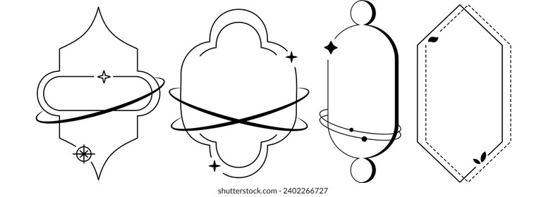 Set Of Arc Boho Y2k Ramadan Windows and labels