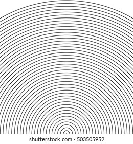 set arc - sonar, sector of circle,Circle pattern with dynamic, irregular lines. Geometric circular pattern with radiating, converging circles  vector