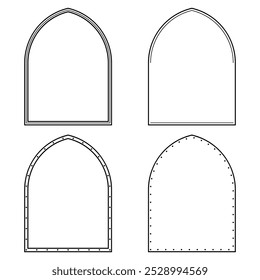 Set of arch geometrical frame shape vector