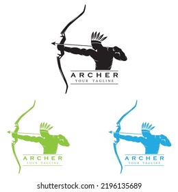 set of archer logo with slogan template