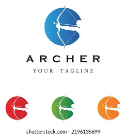 set of archer logo with slogan template