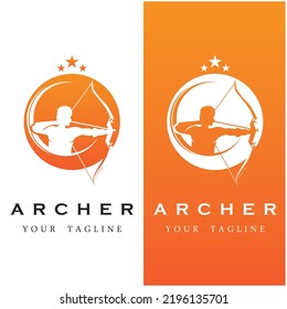 set of archer logo with slogan template