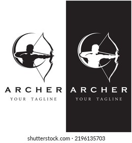 set of archer logo with slogan template