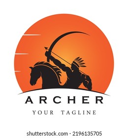 set of archer logo with slogan template