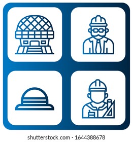 Set of architect icons. Such as Modern architecture, Foreman, Hat, Architect , architect icons