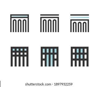 Set of architectural abstract sings. Best for logotypes.