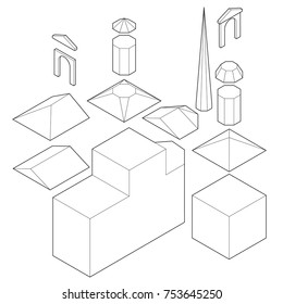 A set of architectural elements, a constructor of buildings