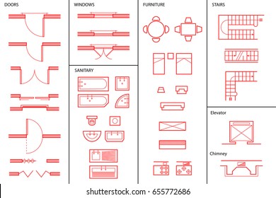 Set of Architectural Symbols