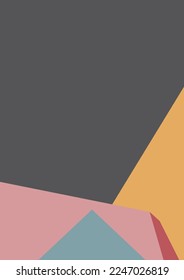 set architecture abstract poster cover. poster with geometric shape building minimal, architecture cover, trendy color, vector. design for architecture background, present, poster, web, print. 
