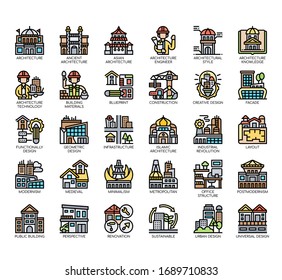 Conjunto de iconos perfectos en línea delgada y píxel para cualquier proyecto web y aplicación. 