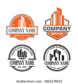 Un Conjunto De Vectores De Arquitectura , Un Conjunto De Logotipos Inmobiliarios