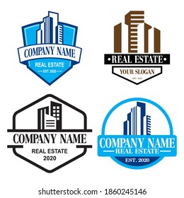 Un Conjunto De Vectores De Arquitectura , Un Conjunto De Logotipos Inmobiliarios