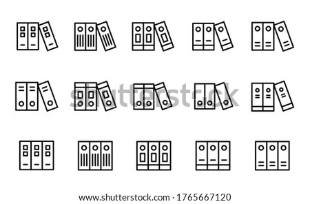 Set of archive related vector line icons. Premium linear symbols pack. Vector illustration isolated on a white background. Web symbols for web sites and mobile app. Trendy design.