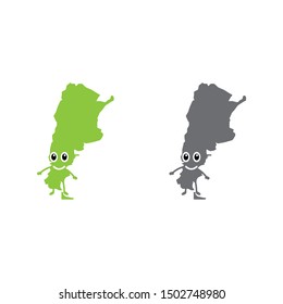 a set of Argentina map mascots