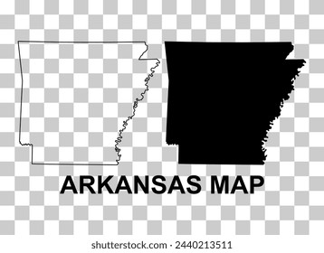 Set of Arkansas map, united states of america. Flat concept icon symbol vector illustration .