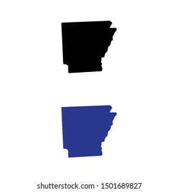 a set of Arkansas state map icons