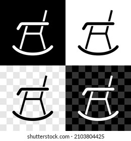 Ajuste el icono de Sillón aislado en fondo transparente, blanco y negro.  Vector