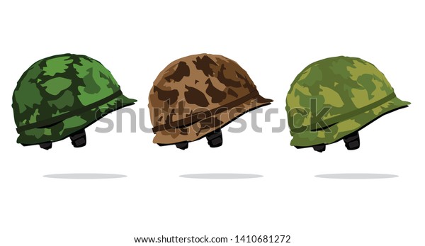 Set of army helmet vector.\
Army helmet icon. Army war helmet. Military helmet. Vector\
illustration
