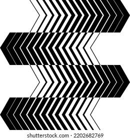 Set of arrow in abstract style on white background. Vector icon illustration.