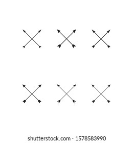 Set of Arrow archery icon vector illustration Logo Template design