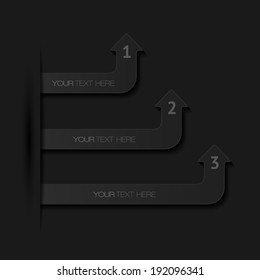 Set of arrow banners. Vector illustration. 