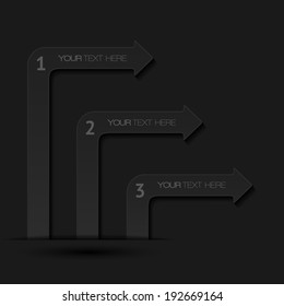 Set of arrow banners. Vector illustration. 