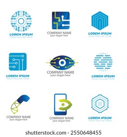 Set of arrow code logo design template.