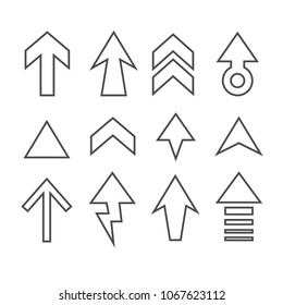 Set Of Arrow Direction Set Vector Icon