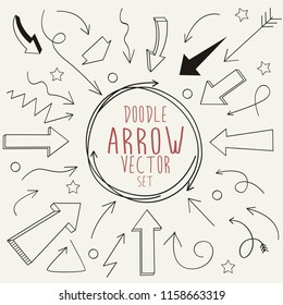 Set of Arrow doodle Design Element