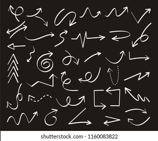 Set of Arrow Doodle Design Element
