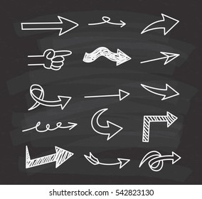 Set of Arrow Doodle Design Element