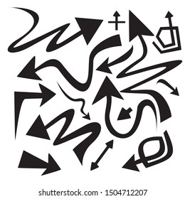 set of arrow doodle on white background for banner,web and for icon