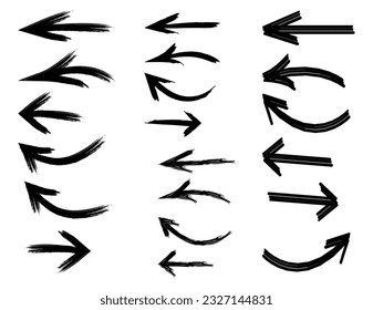 Set arrow drawing icon. Collection different arrows sign. Black vector arrows – vector
