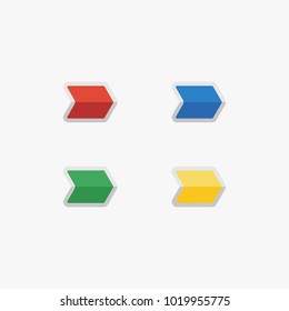 set arrow flat design vector illustration