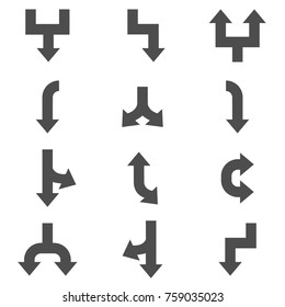 SET ARROW FLAT ICONS