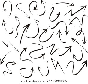 Hand Drawn Arrow Vector Icons Set Stock Vector (Royalty Free) 1584043879