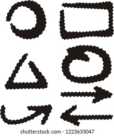 Set of Arrow Hand Drawn Design and Element