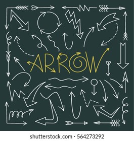 Set of Arrow Hand Drawn Design Element