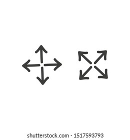 Set of arrow icon. Collection different arrows sign on white background. Vector illustration in flat design