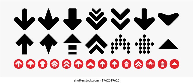 Set arrow icon. Collection different arrows sign. Black vector arrows – vector