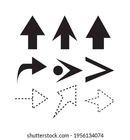 Establecer icono de flecha. Señal de flechas diferentes de la colección. Flechas vectoriales negras - vector
