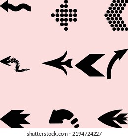 Set arrow icon. Collection different arrows sign. Black vector arrows – vector