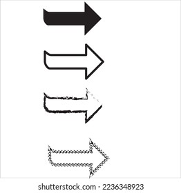 Set arrow icon. Collection different arrows sign. Black vector arrows – vector