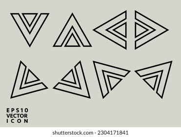 Set arrow icon. Collection different arrows sign. Black vector arrows