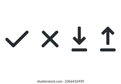 Set arrow icon. Collection different arrows sign. Black vector arrows – vector
