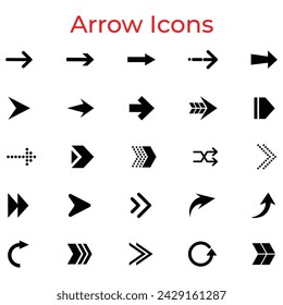Set arrow icon. Collection different arrows sign. Black vector arrows – vector. Different black directional icons, vector illustration collection for web design, mobile apps, interface.