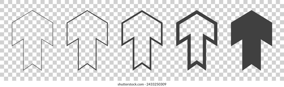 Set arrow icon. Collection different arrows sign