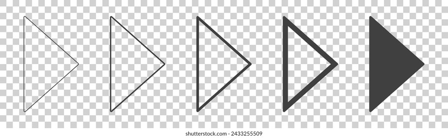 Set arrow icon. Collection different arrows sign
