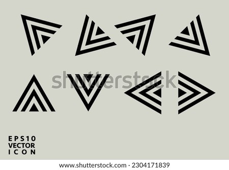 Set arrow icon. Collection different arrows sign. Black vector arrows