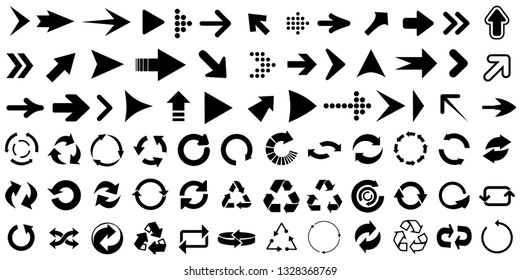 Set arrow icon. Different arrows sign – for stock